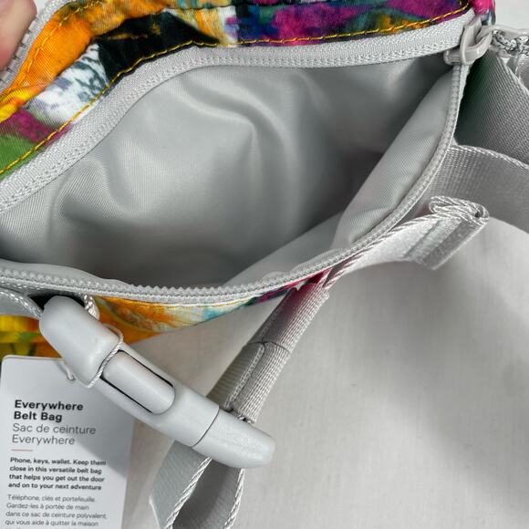 NEW Lululemon Belt Bag EBB No Limits White Multi Zip Pockets Longer Fit Strap 1L - Picture 8 of 13